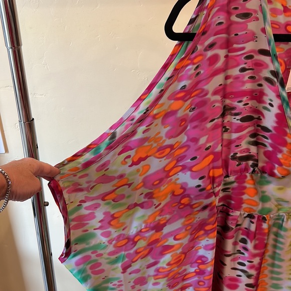 Melissa Masse impressionist abstract print dress in size 1X. - Picture 2 of 7